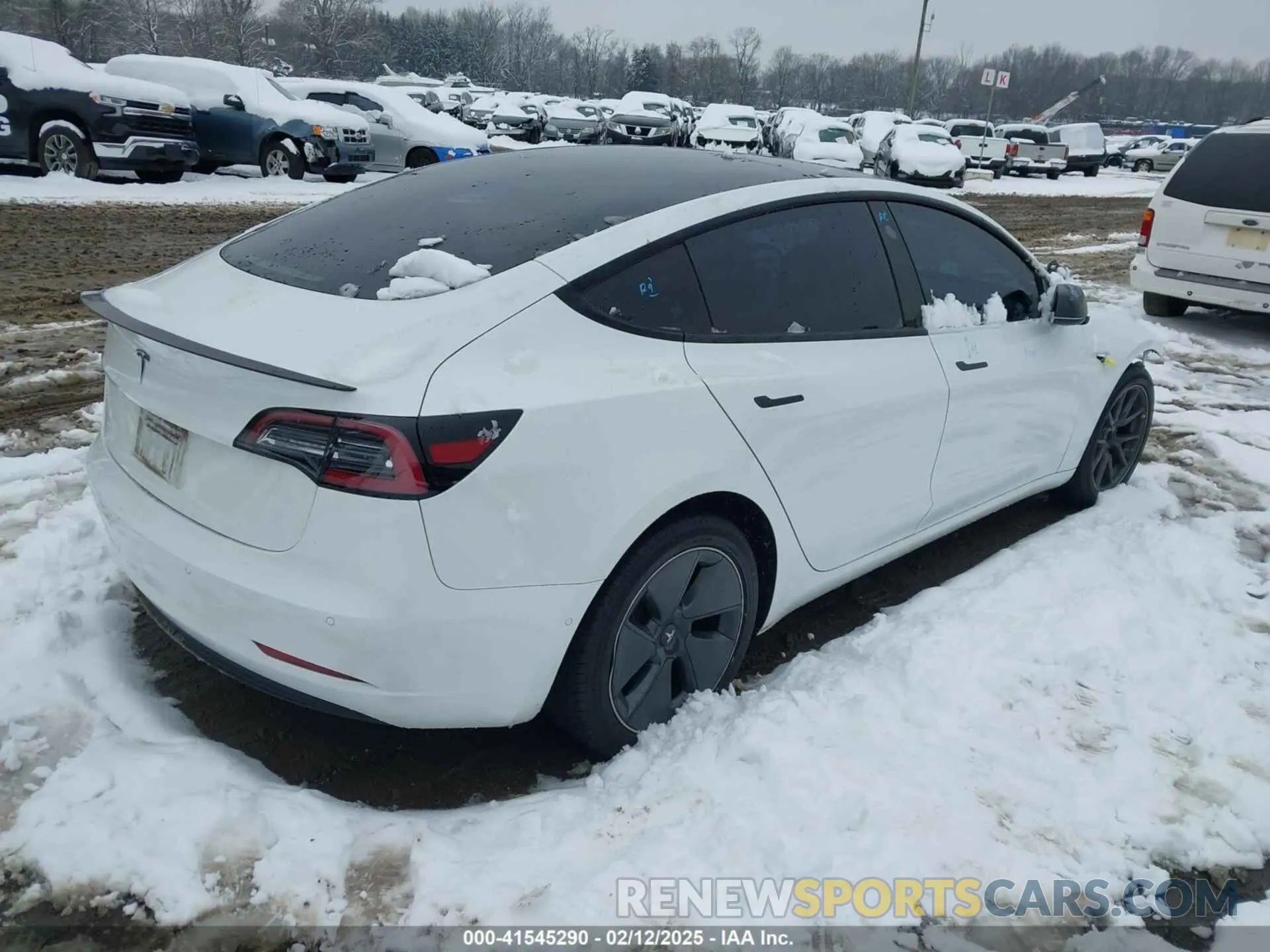 4 fotografías del automóvil dañado 5YJ3E1EA4MF061414 TESLA MODEL 3 2021