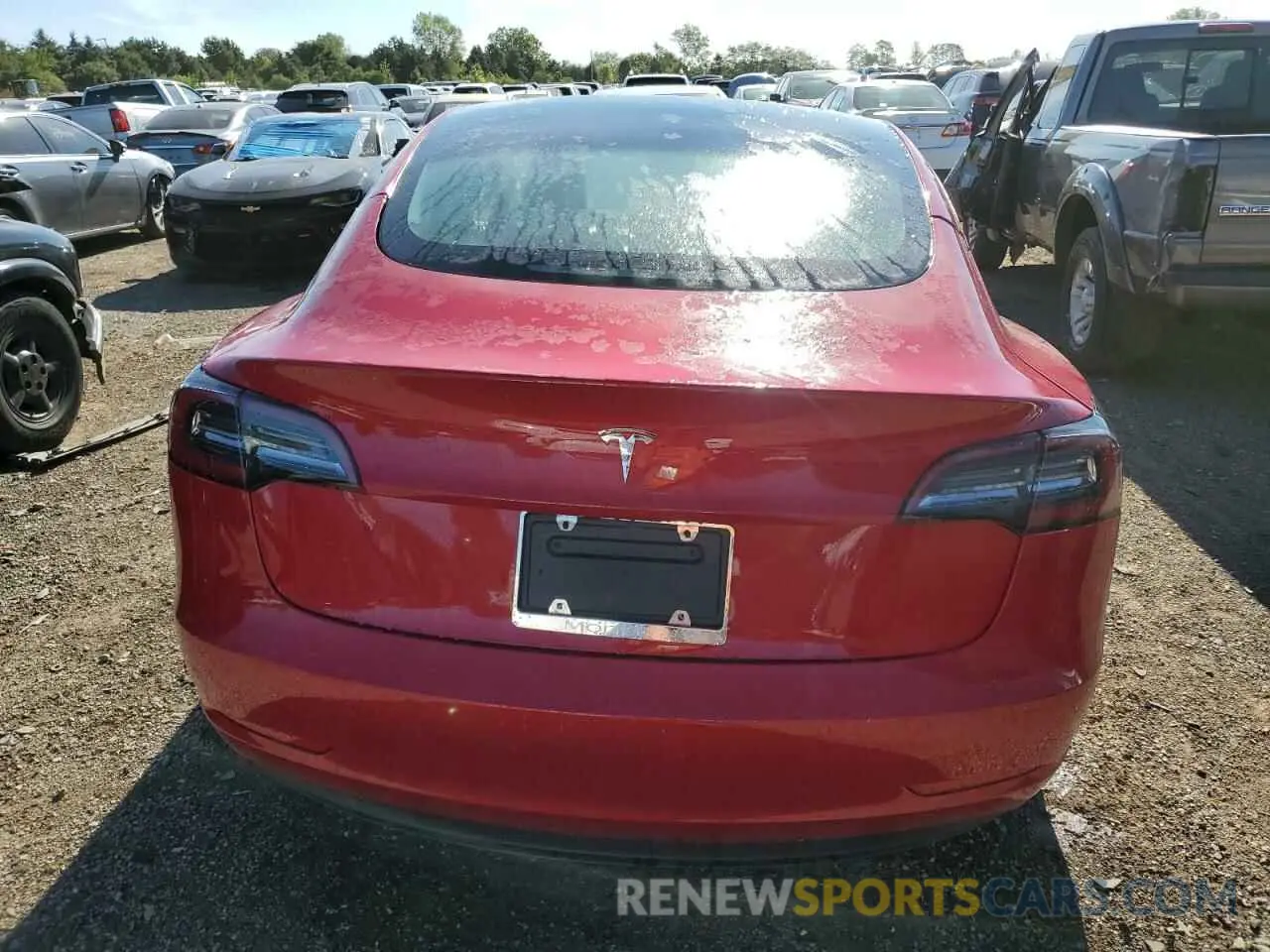 6 fotografías del automóvil dañado 5YJ3E1EA4MF081582 TESLA MODEL 3 2021