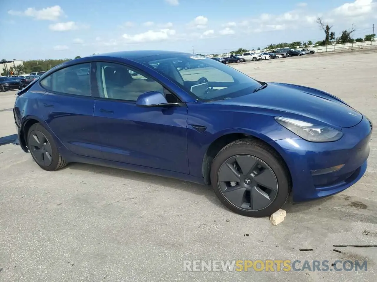 4 fotografías del automóvil dañado 5YJ3E1EA4MF085096 TESLA MODEL 3 2021