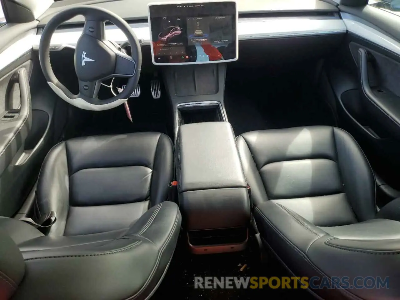 8 fotografías del automóvil dañado 5YJ3E1EA4MF085096 TESLA MODEL 3 2021