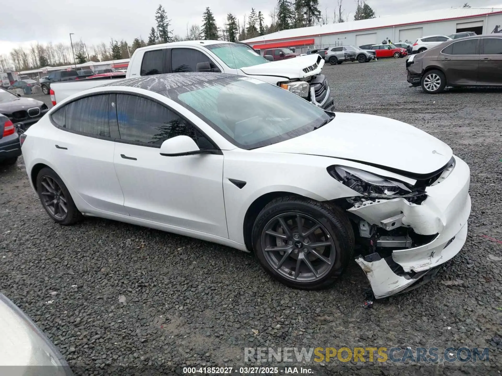 13 fotografías del automóvil dañado 5YJ3E1EA4MF096048 TESLA MODEL 3 2021