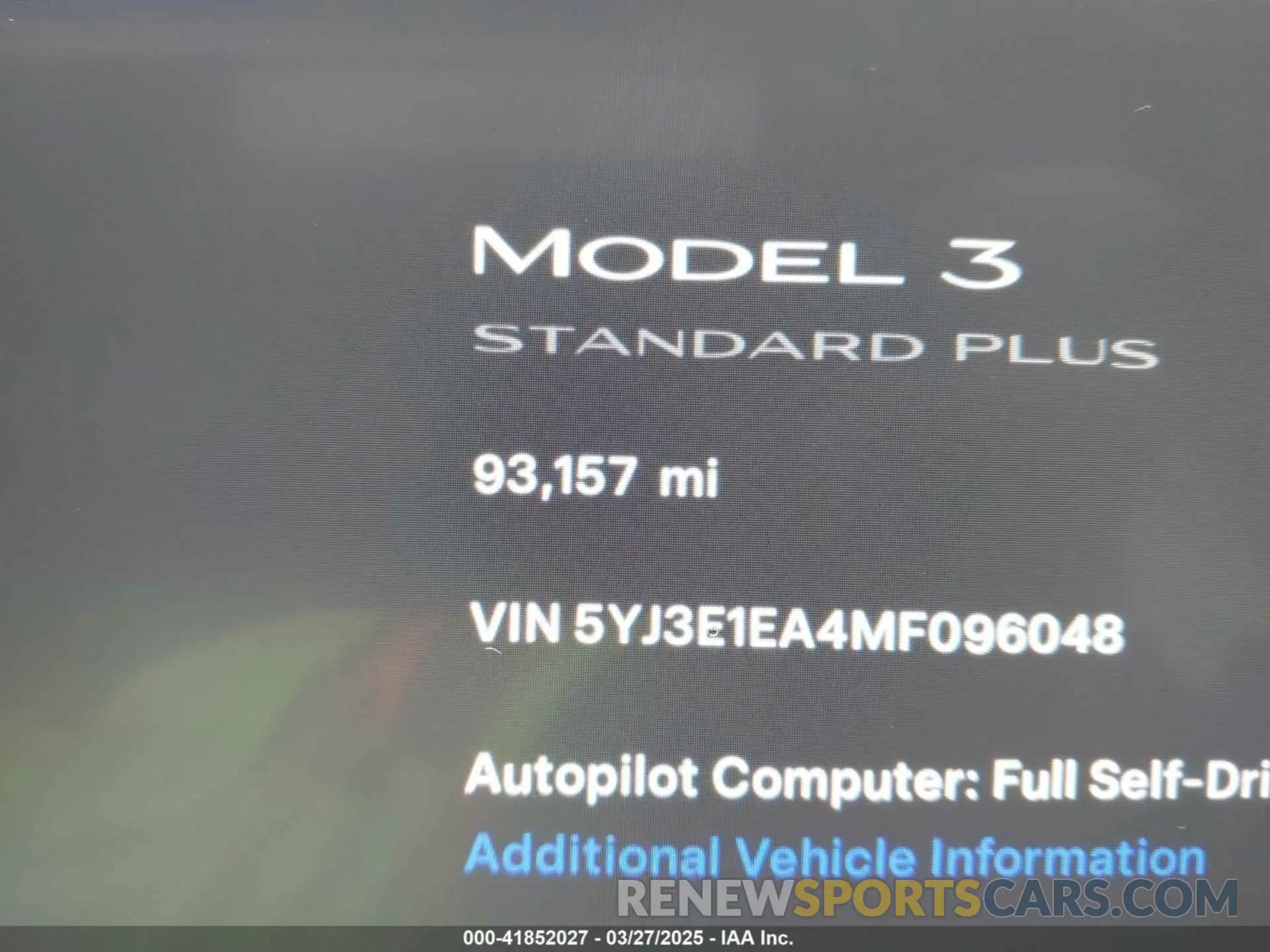 15 fotografías del automóvil dañado 5YJ3E1EA4MF096048 TESLA MODEL 3 2021
