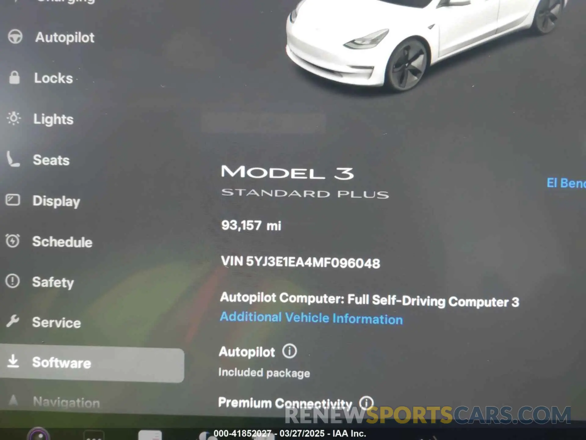 7 fotografías del automóvil dañado 5YJ3E1EA4MF096048 TESLA MODEL 3 2021