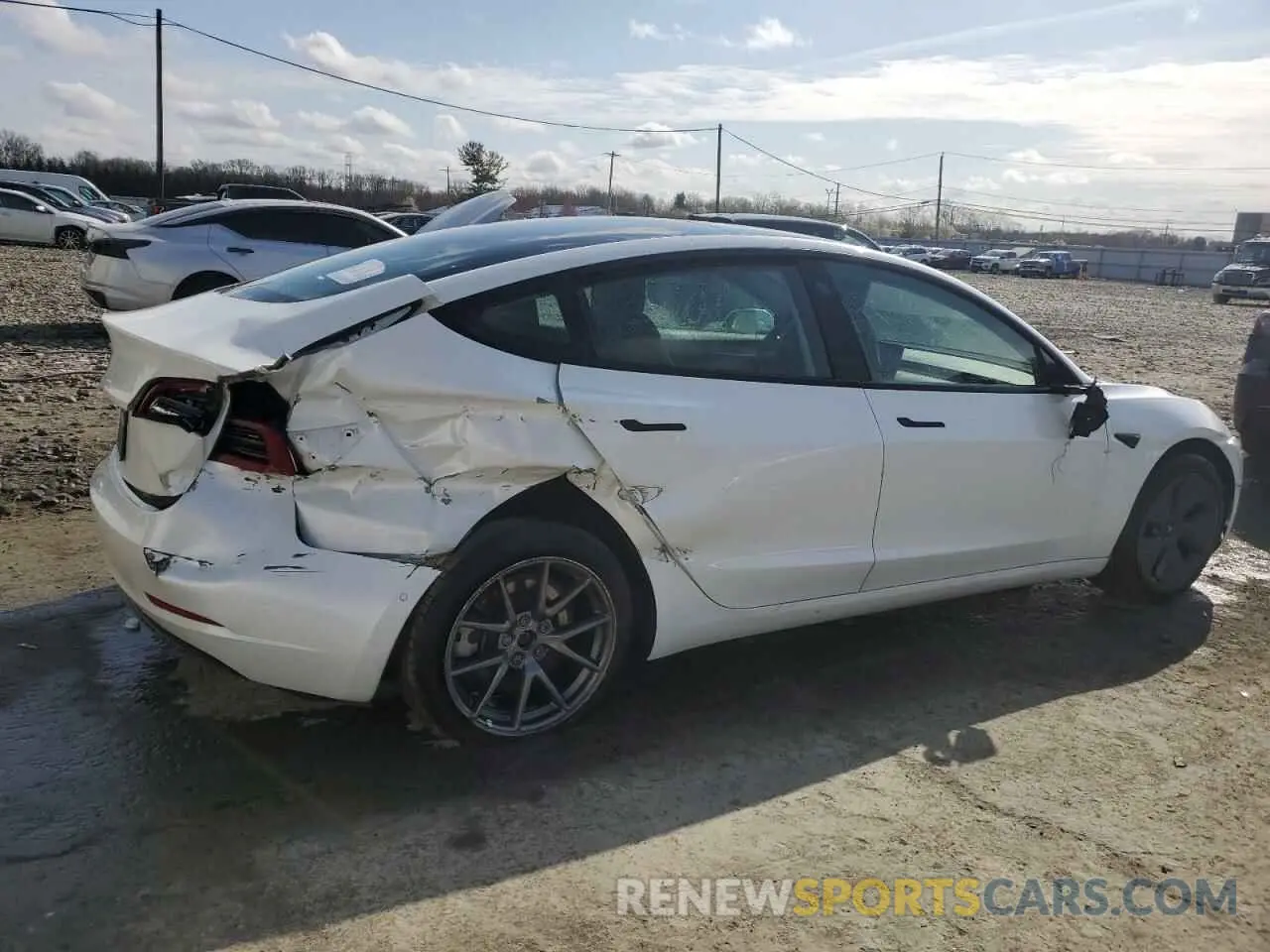 3 fotografías del automóvil dañado 5YJ3E1EA4MF099600 TESLA MODEL 3 2021