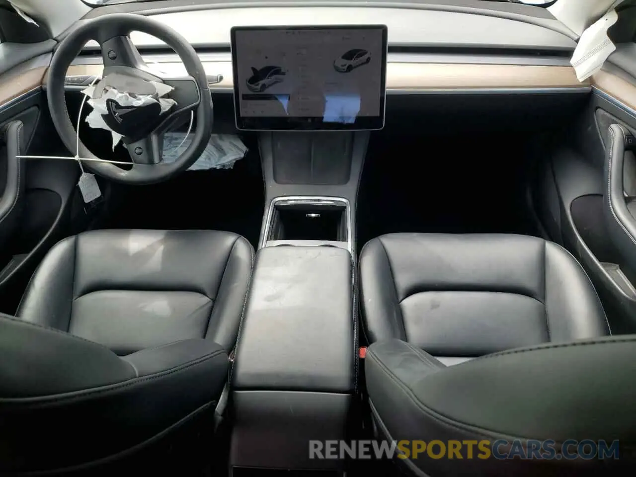 8 fotografías del automóvil dañado 5YJ3E1EA4MF100258 TESLA MODEL 3 2021