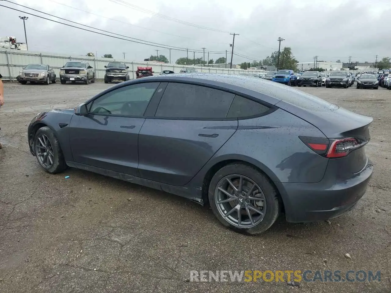 2 fotografías del automóvil dañado 5YJ3E1EA4MF854566 TESLA MODEL 3 2021
