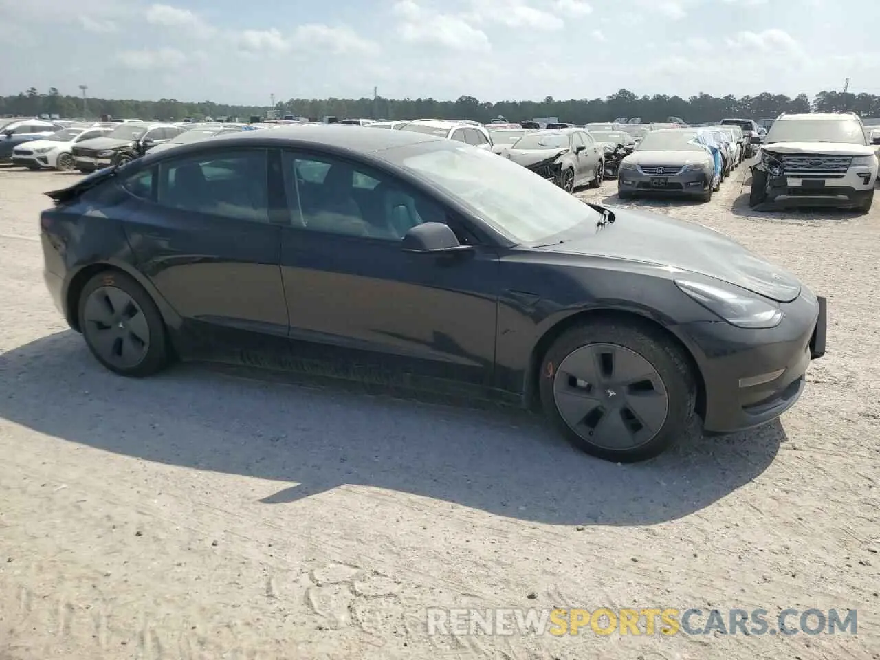 4 fotografías del automóvil dañado 5YJ3E1EA4MF877717 TESLA MODEL 3 2021