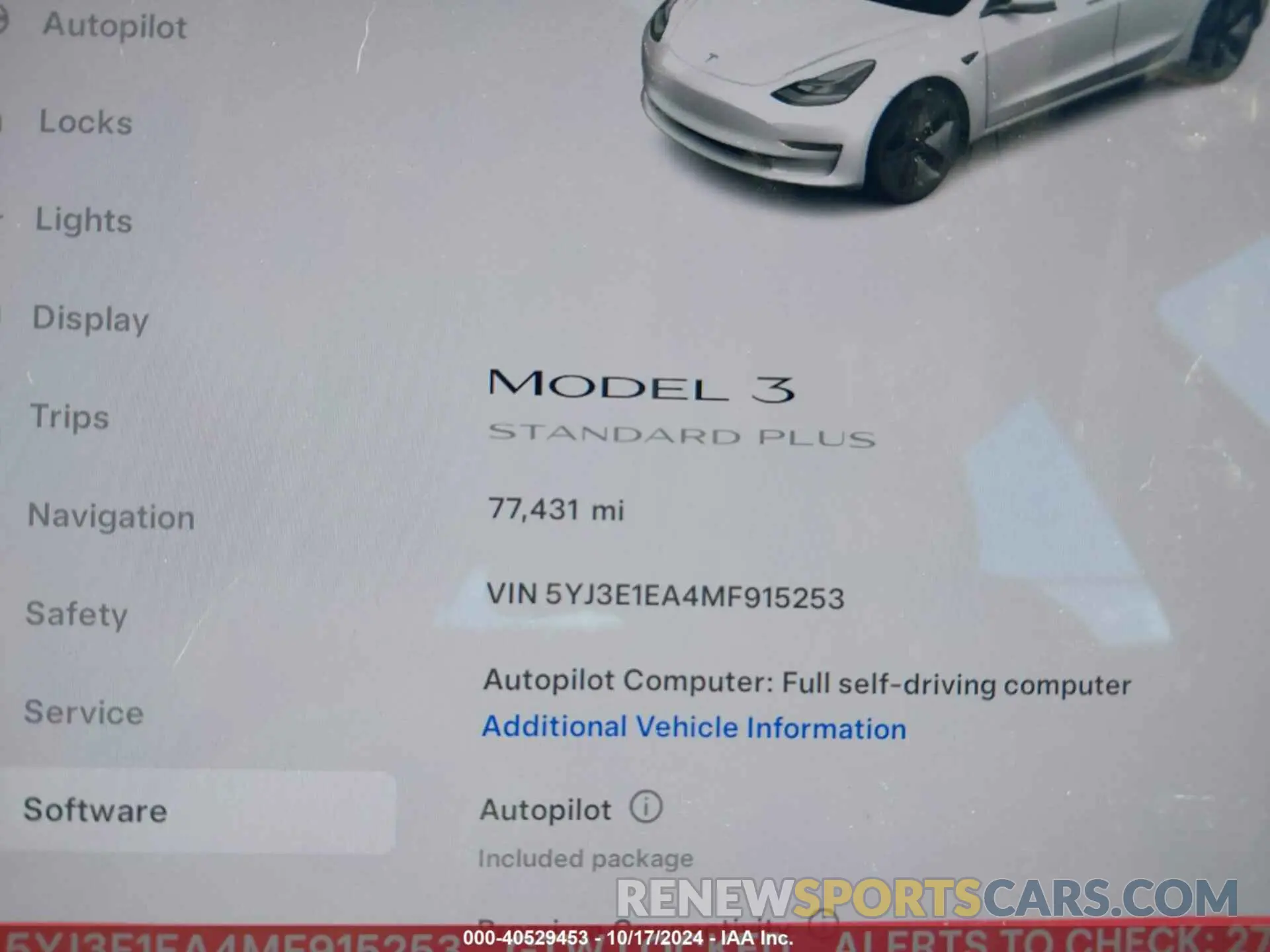 15 fotografías del automóvil dañado 5YJ3E1EA4MF915253 TESLA MODEL 3 2021