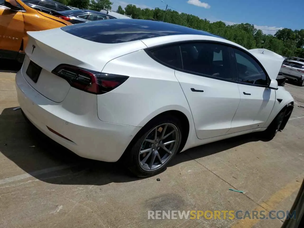 3 fotografías del automóvil dañado 5YJ3E1EA4MF929654 TESLA MODEL 3 2021