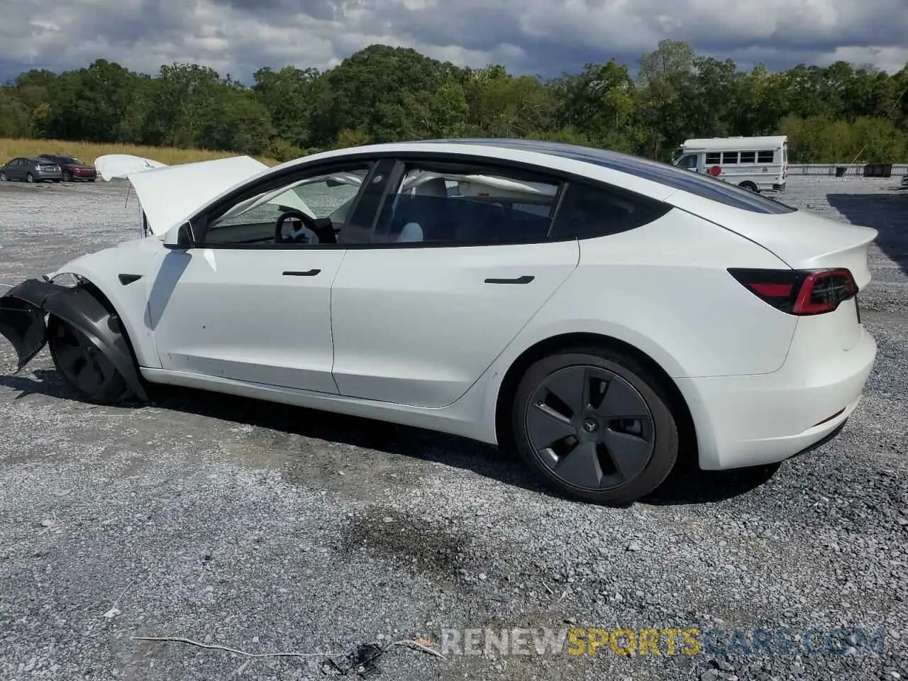 2 fotografías del automóvil dañado 5YJ3E1EA4MF938838 TESLA MODEL 3 2021