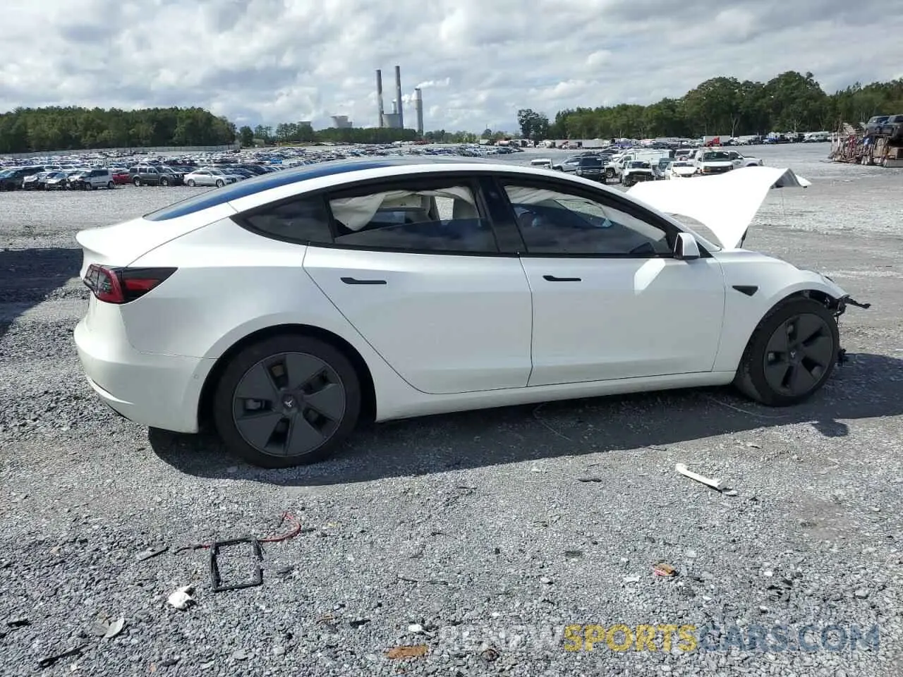 3 fotografías del automóvil dañado 5YJ3E1EA4MF938838 TESLA MODEL 3 2021