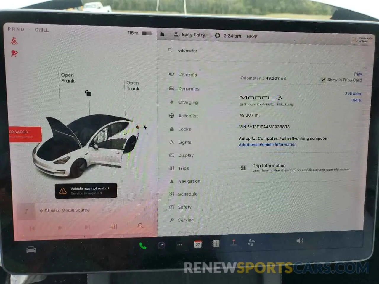 9 fotografías del automóvil dañado 5YJ3E1EA4MF938838 TESLA MODEL 3 2021