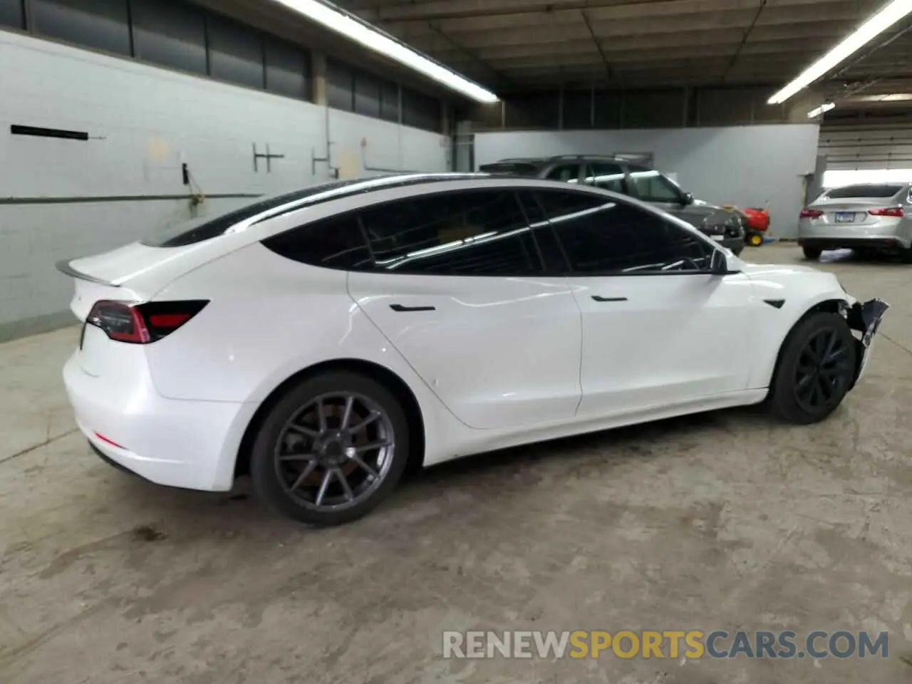 3 fotografías del automóvil dañado 5YJ3E1EA4MF943036 TESLA MODEL 3 2021