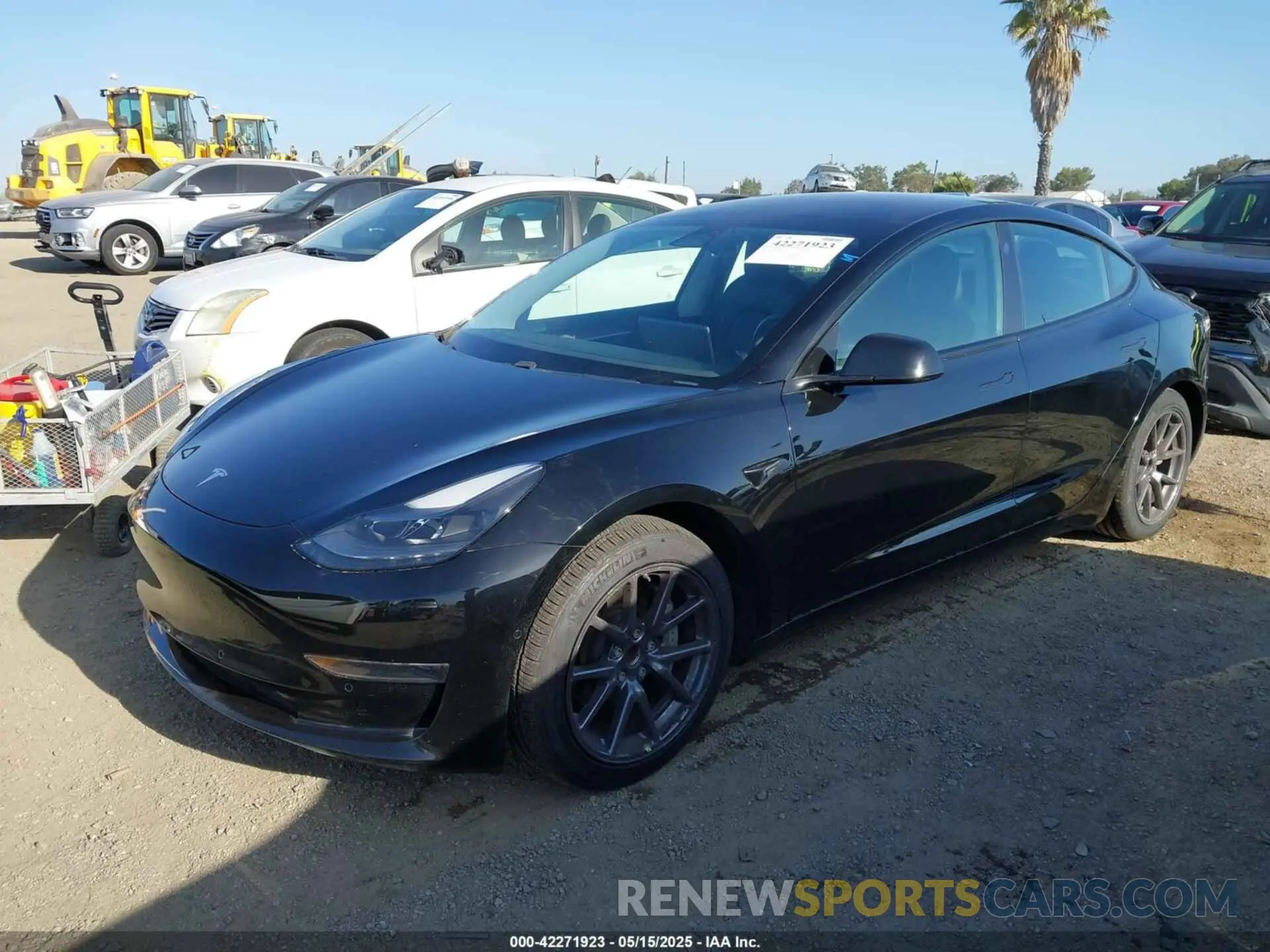 2 fotografías del automóvil dañado 5YJ3E1EA4MF982032 TESLA MODEL 3 2021