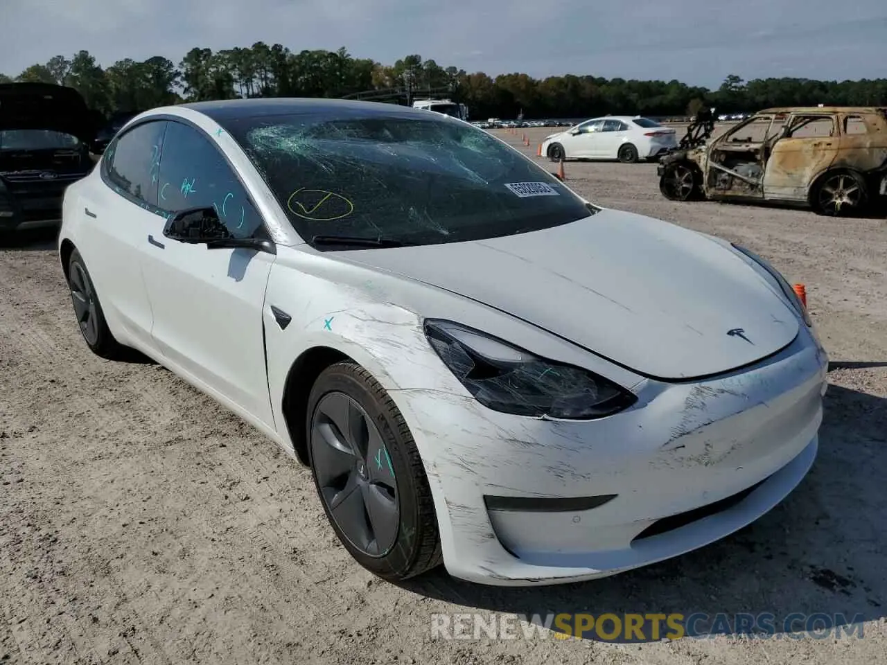 1 fotografías del automóvil dañado 5YJ3E1EA4MF991541 TESLA MODEL 3 2021