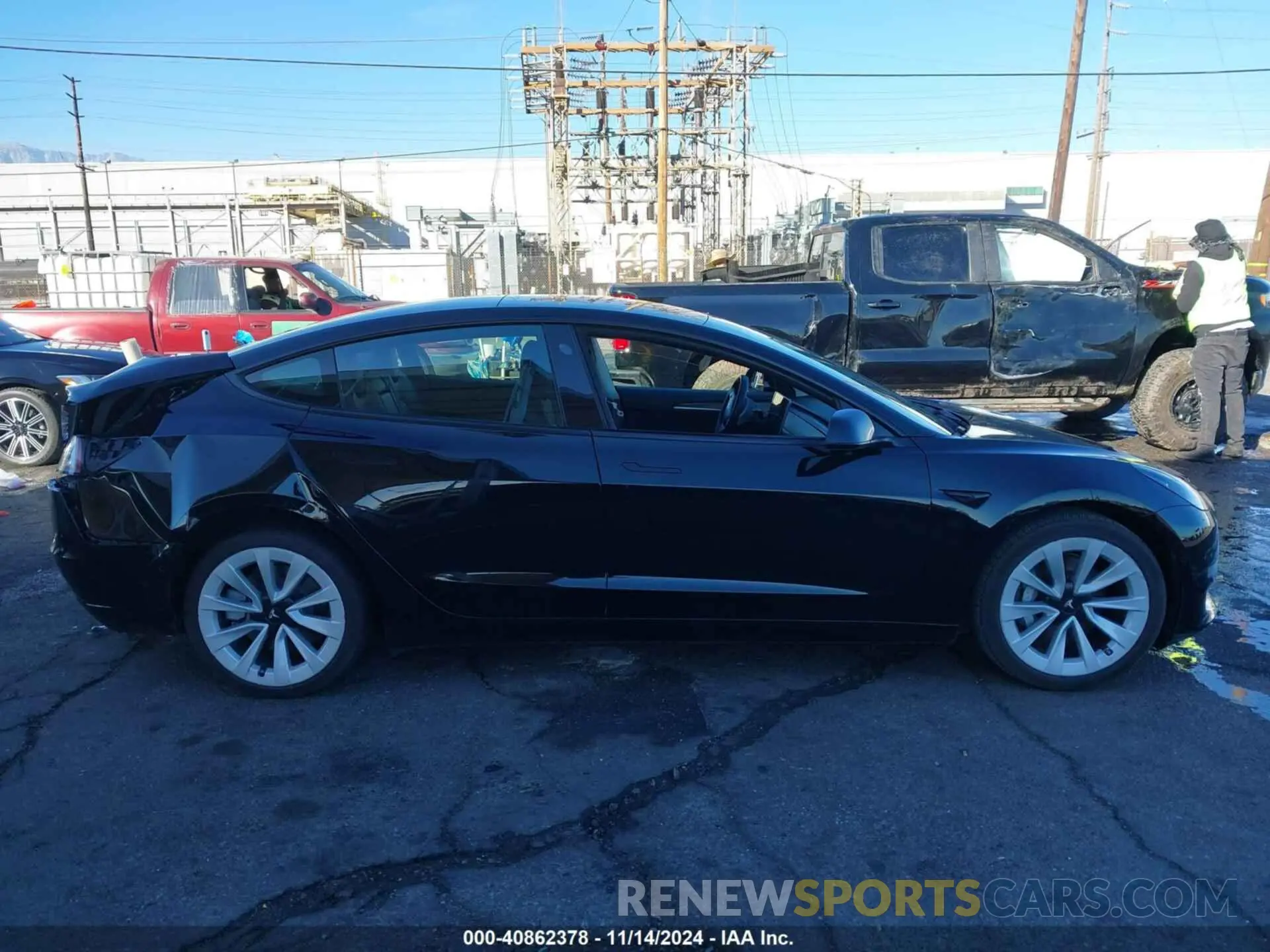 13 fotografías del automóvil dañado 5YJ3E1EA4MF998473 TESLA MODEL 3 2021