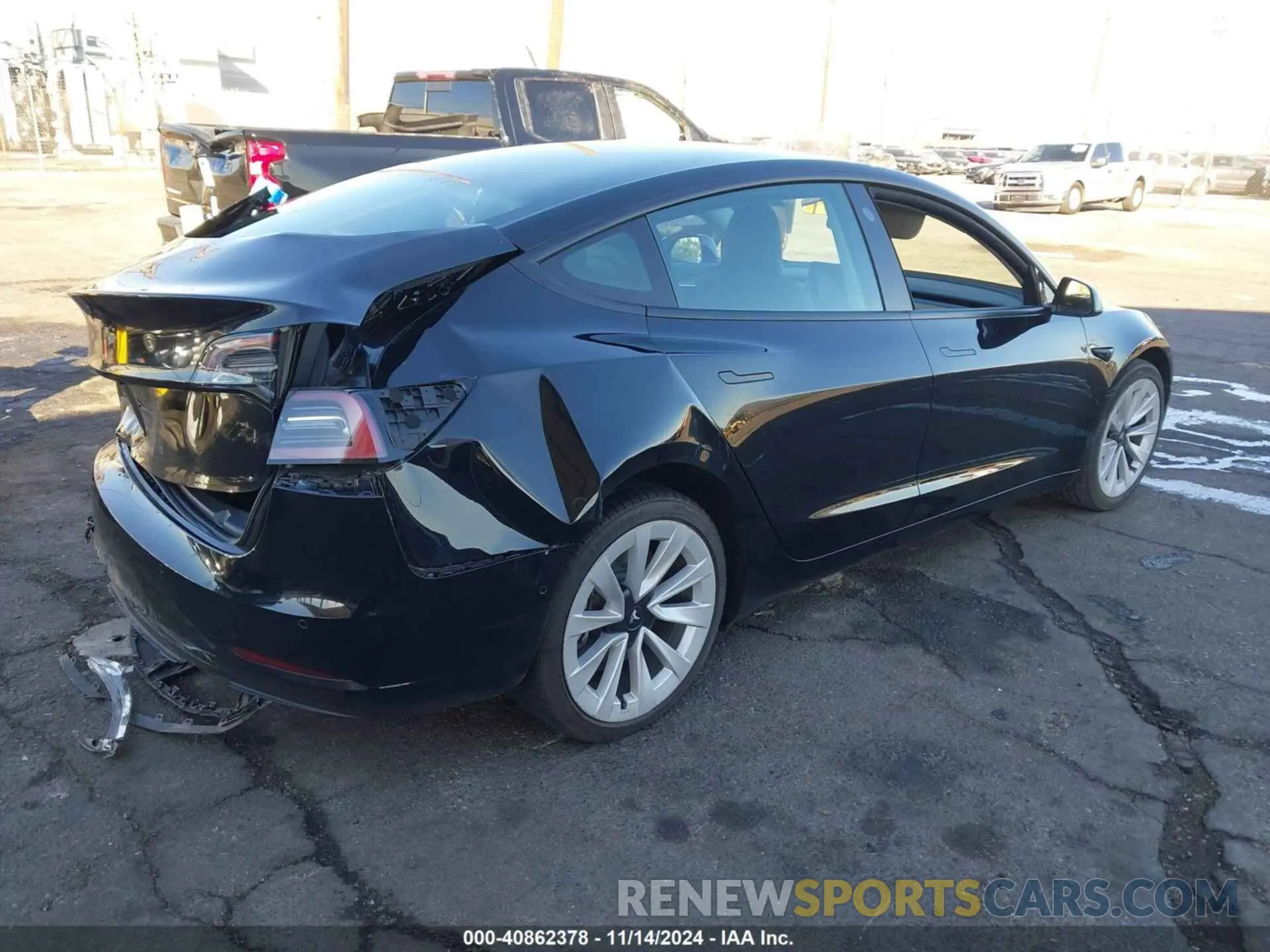 4 fotografías del automóvil dañado 5YJ3E1EA4MF998473 TESLA MODEL 3 2021