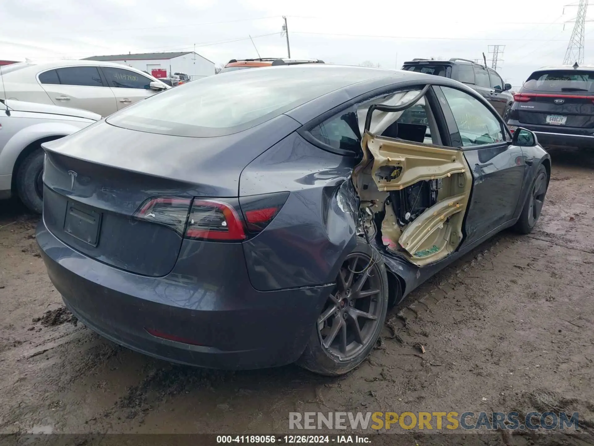 4 fotografías del automóvil dañado 5YJ3E1EA5MF009614 TESLA MODEL 3 2021
