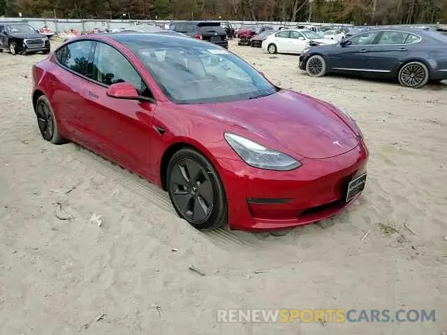 10 fotografías del automóvil dañado 5YJ3E1EA5MF016157 TESLA MODEL 3 2021