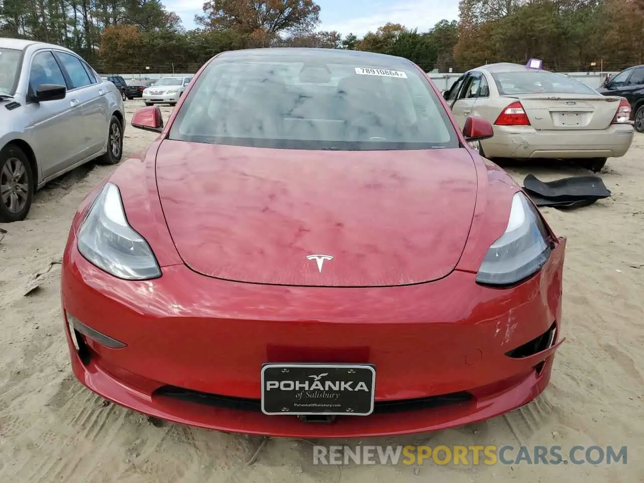 5 fotografías del automóvil dañado 5YJ3E1EA5MF016157 TESLA MODEL 3 2021