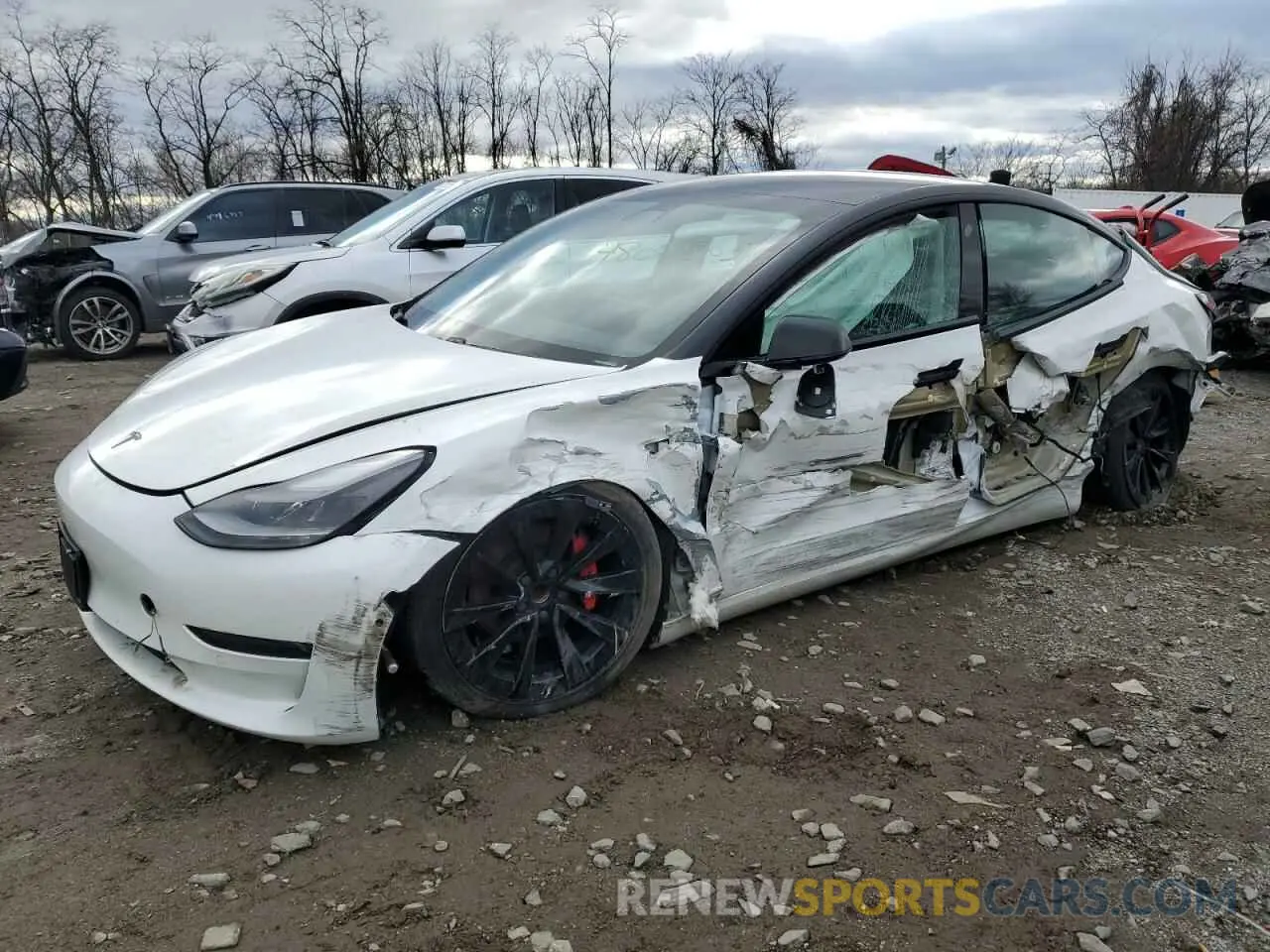 1 fotografías del automóvil dañado 5YJ3E1EA5MF028051 TESLA MODEL 3 2021