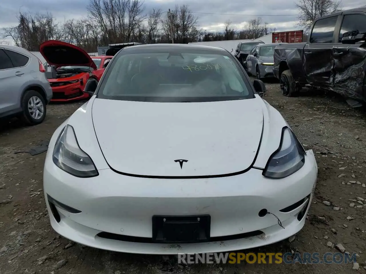 5 fotografías del automóvil dañado 5YJ3E1EA5MF028051 TESLA MODEL 3 2021