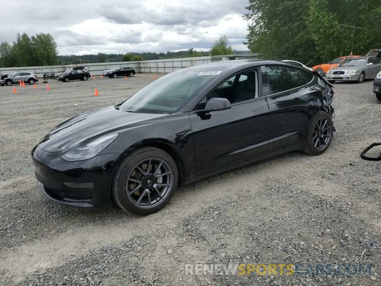 1 fotografías del automóvil dañado 5YJ3E1EA5MF029703 TESLA MODEL 3 2021