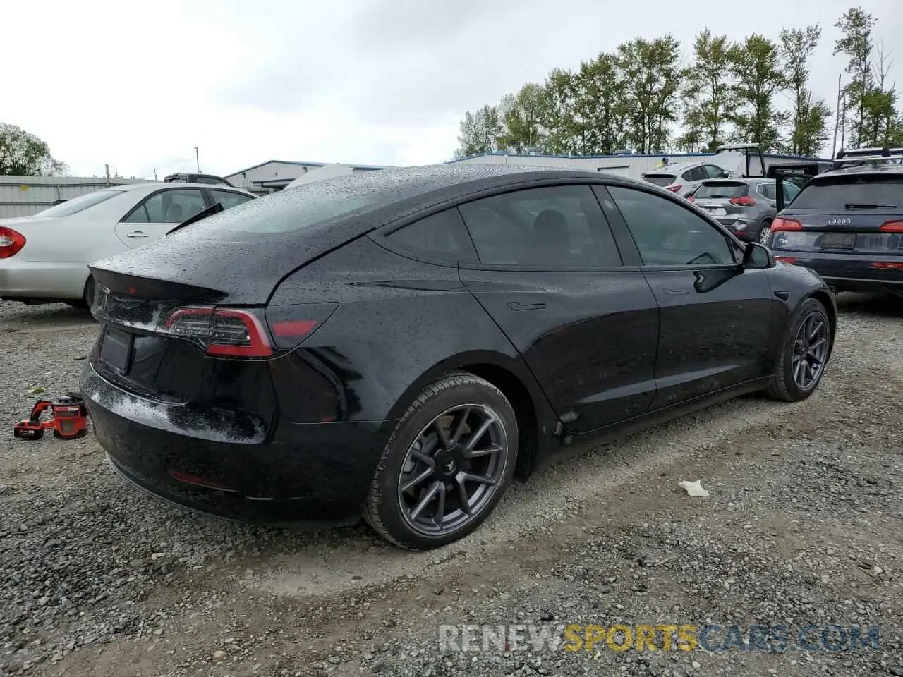 3 fotografías del automóvil dañado 5YJ3E1EA5MF029703 TESLA MODEL 3 2021