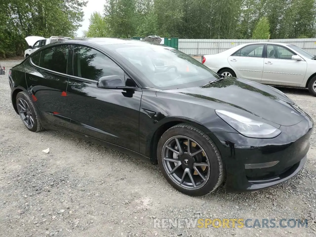 4 fotografías del automóvil dañado 5YJ3E1EA5MF029703 TESLA MODEL 3 2021