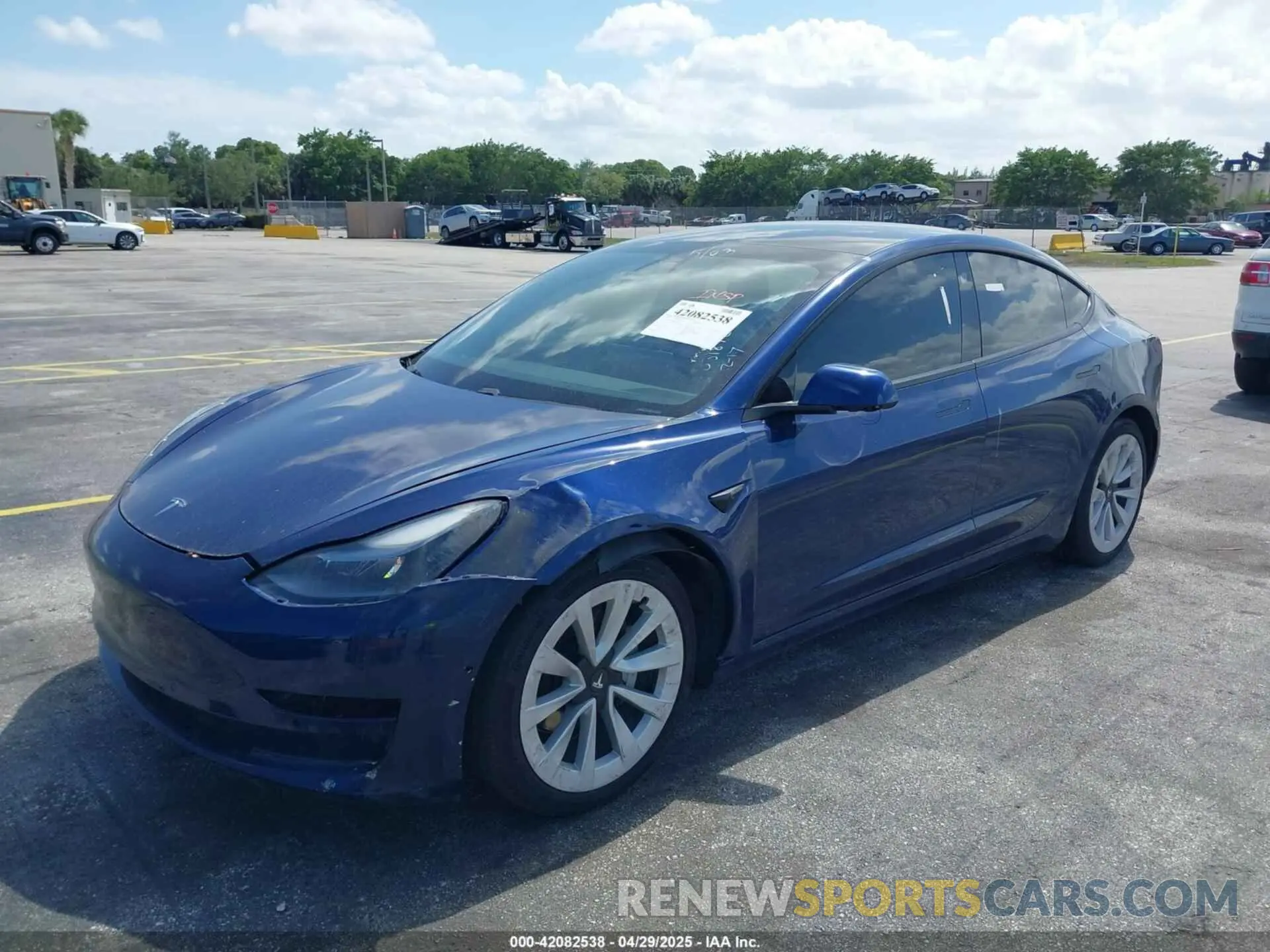 6 fotografías del automóvil dañado 5YJ3E1EA5MF031872 TESLA MODEL 3 2021