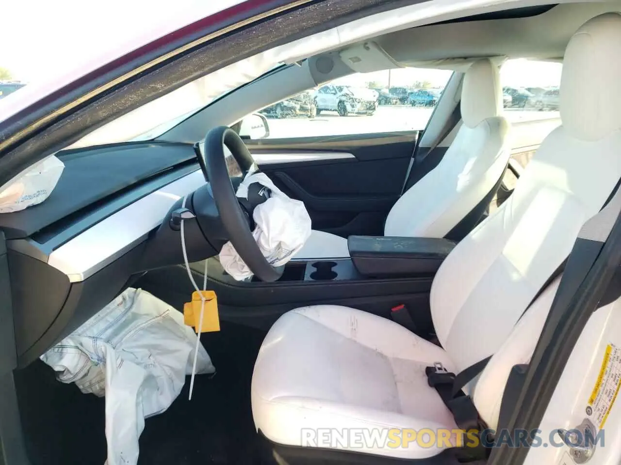 7 fotografías del automóvil dañado 5YJ3E1EA5MF046727 TESLA MODEL 3 2021