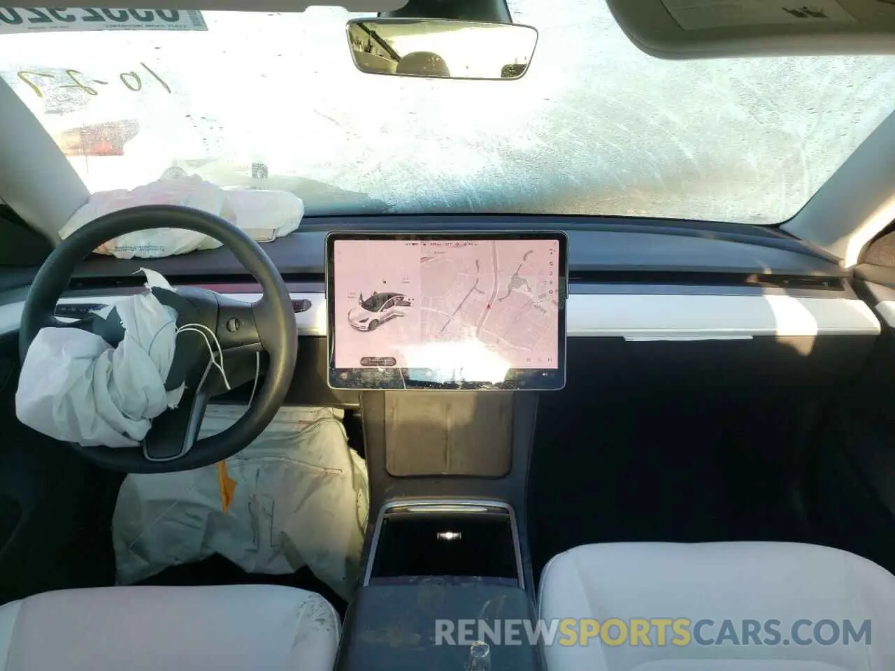 8 fotografías del automóvil dañado 5YJ3E1EA5MF046727 TESLA MODEL 3 2021