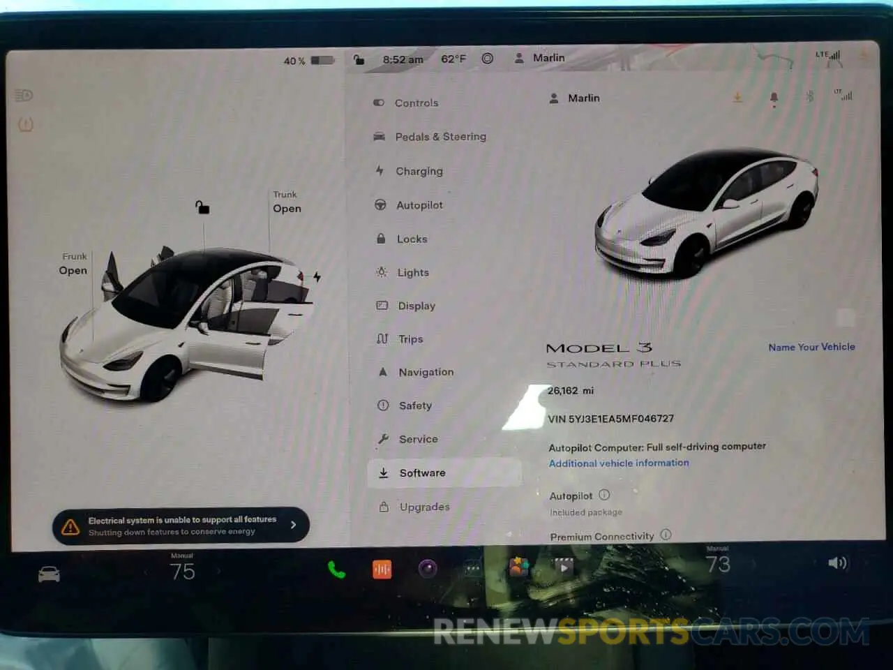 9 fotografías del automóvil dañado 5YJ3E1EA5MF046727 TESLA MODEL 3 2021