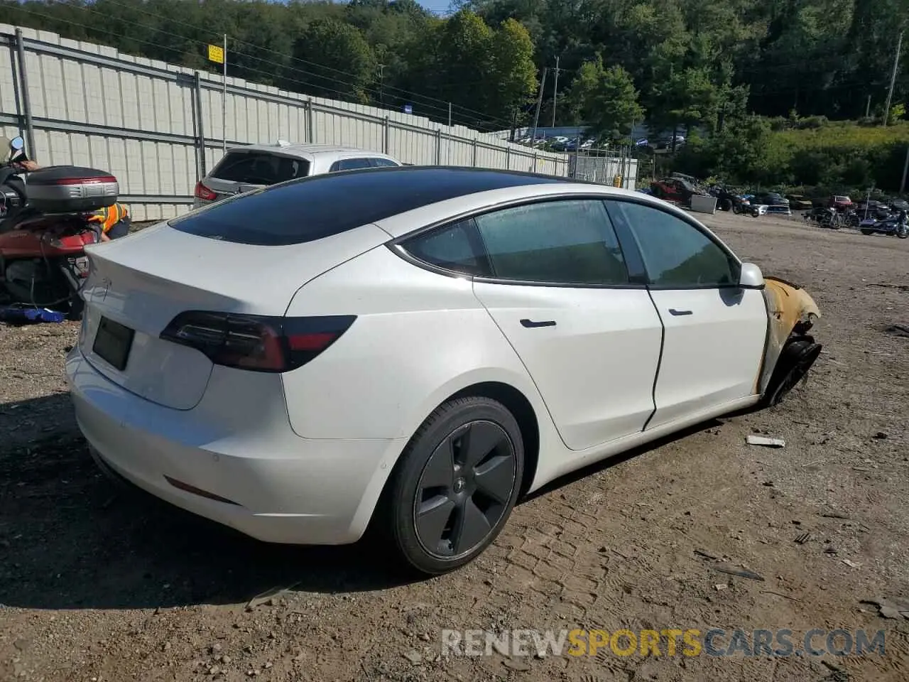 3 fotografías del automóvil dañado 5YJ3E1EA5MF082580 TESLA MODEL 3 2021