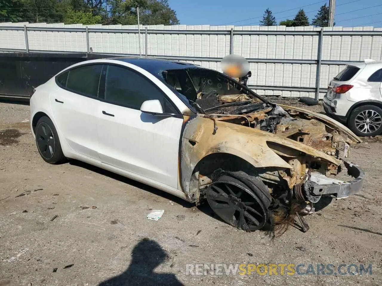4 fotografías del automóvil dañado 5YJ3E1EA5MF082580 TESLA MODEL 3 2021