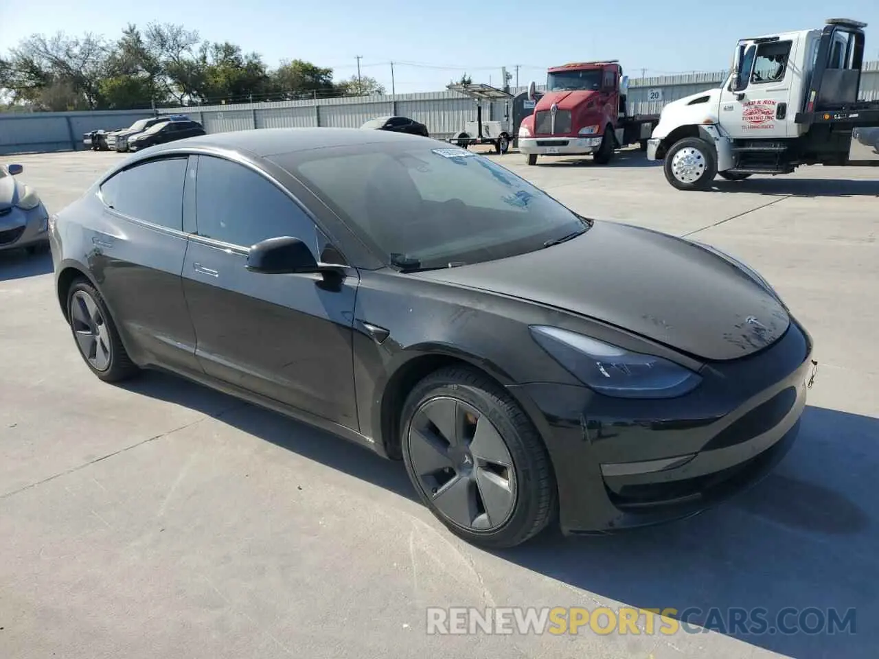 4 fotografías del automóvil dañado 5YJ3E1EA5MF084376 TESLA MODEL 3 2021