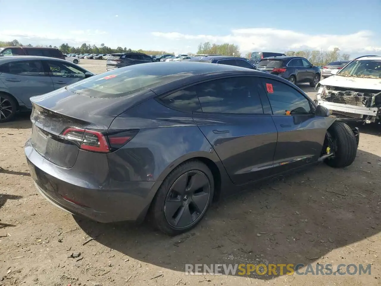 3 fotografías del automóvil dañado 5YJ3E1EA5MF087892 TESLA MODEL 3 2021
