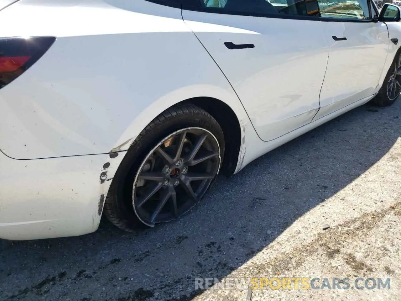9 fotografías del automóvil dañado 5YJ3E1EA5MF092204 TESLA MODEL 3 2021