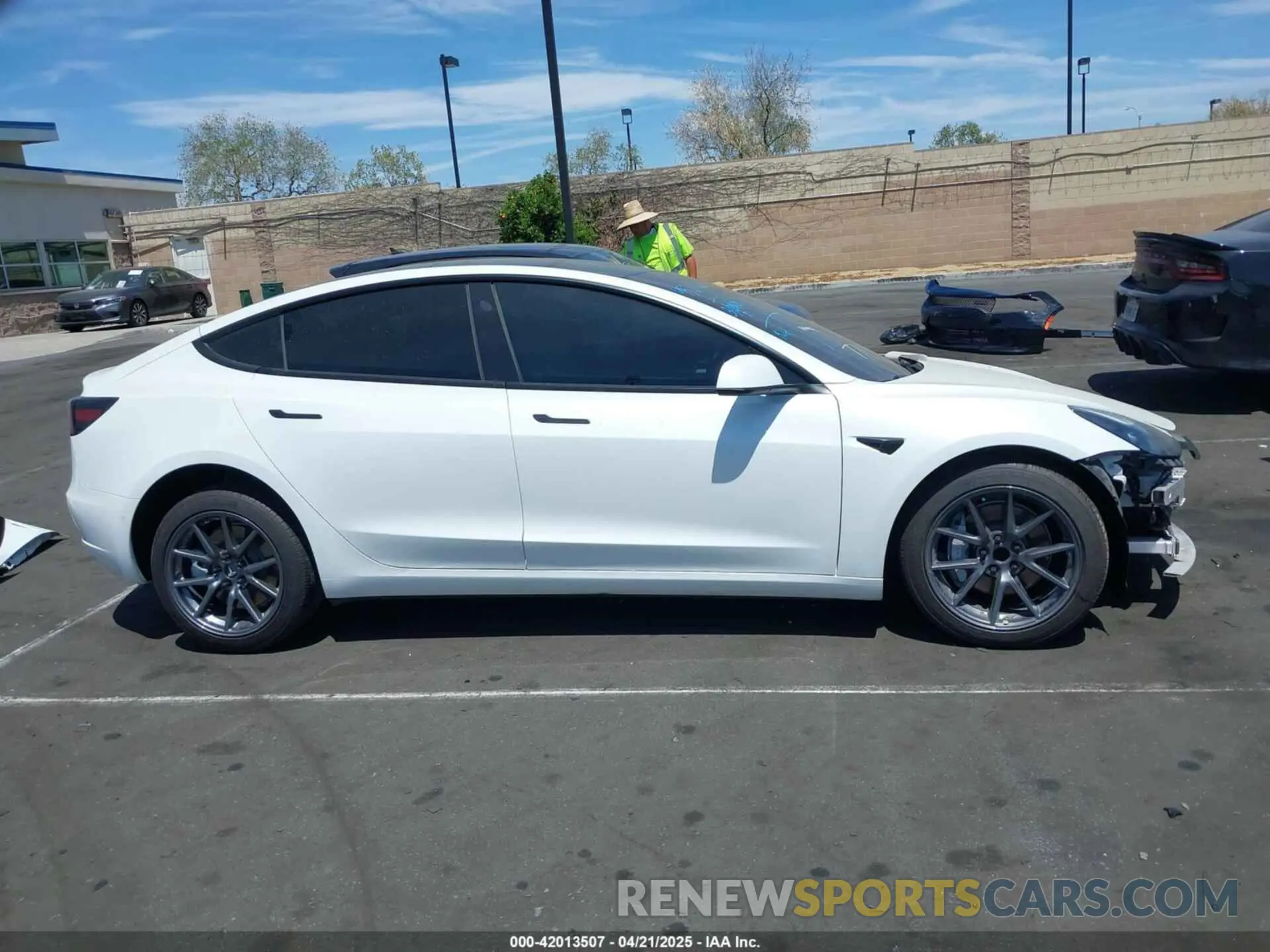 14 fotografías del automóvil dañado 5YJ3E1EA5MF097354 TESLA MODEL 3 2021