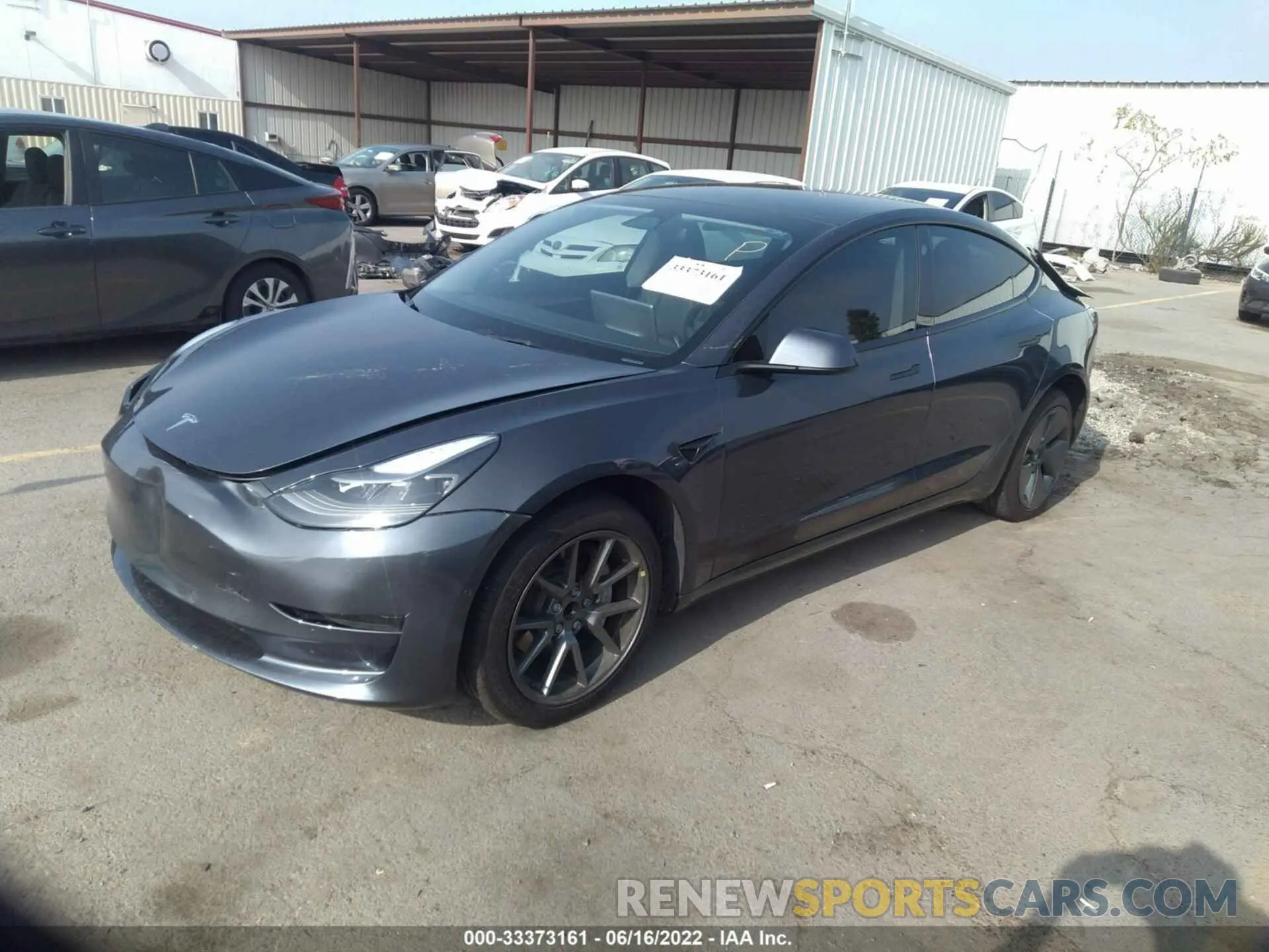 2 fotografías del automóvil dañado 5YJ3E1EA5MF100270 TESLA MODEL 3 2021