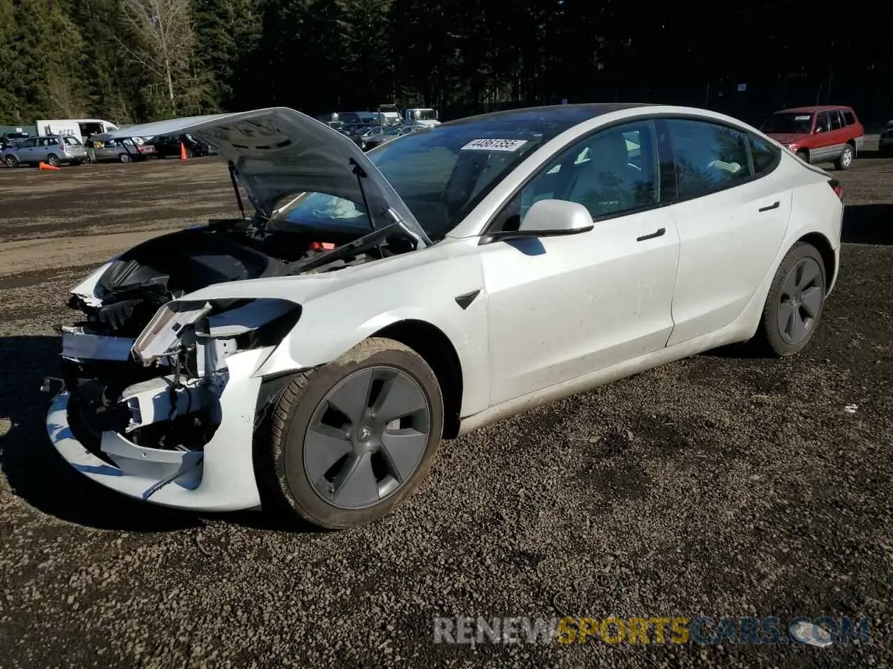 1 fotografías del automóvil dañado 5YJ3E1EA5MF928934 TESLA MODEL 3 2021