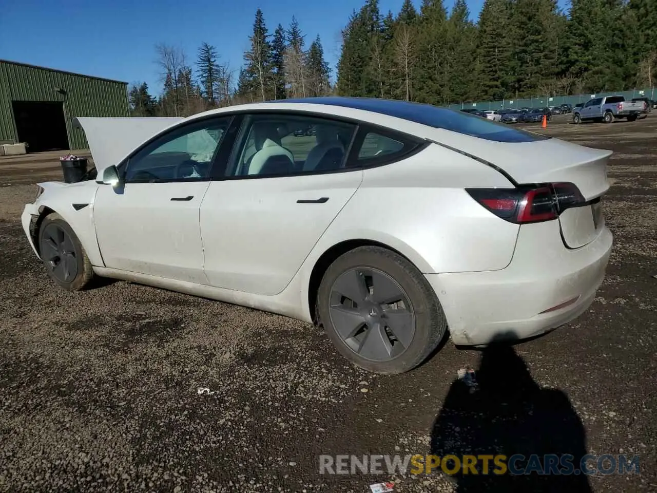 2 fotografías del automóvil dañado 5YJ3E1EA5MF928934 TESLA MODEL 3 2021
