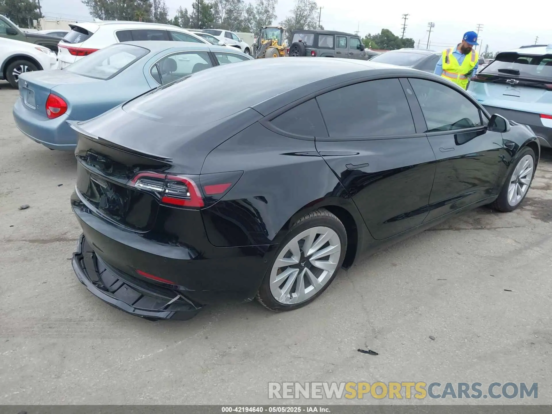 4 fotografías del automóvil dañado 5YJ3E1EA5MF938928 TESLA MODEL 3 2021