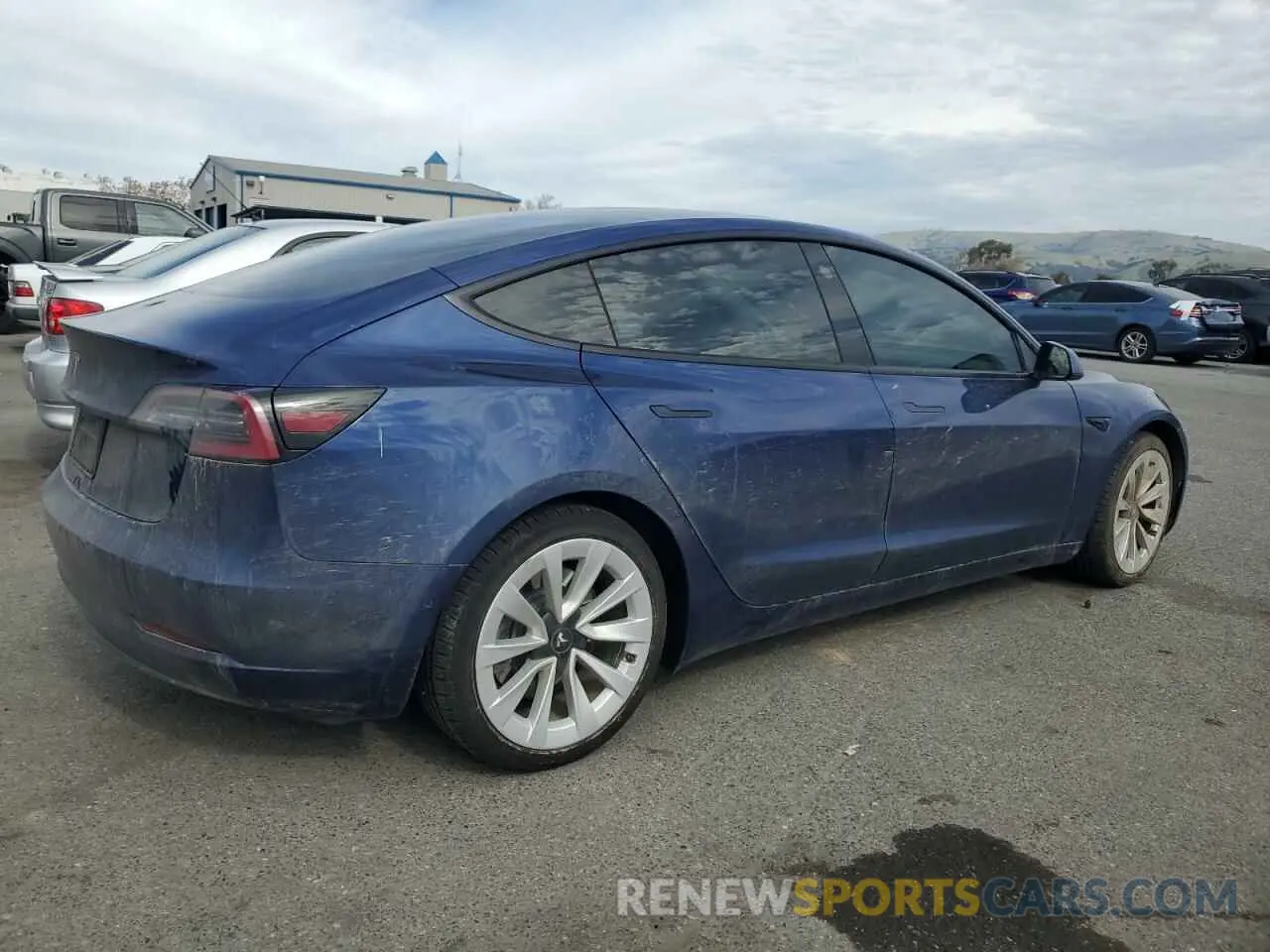 3 fotografías del automóvil dañado 5YJ3E1EA5MF941571 TESLA MODEL 3 2021