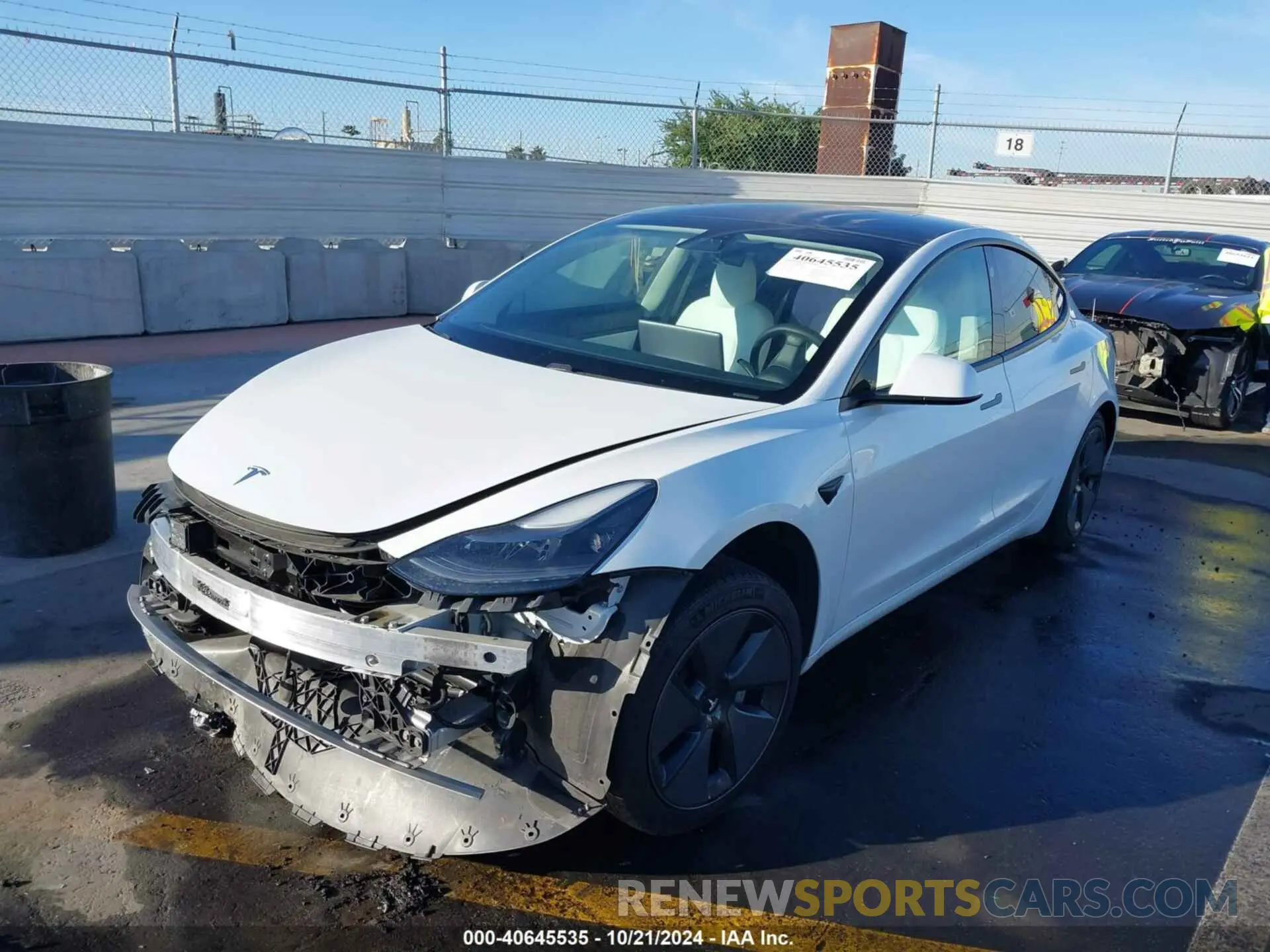 2 fotografías del automóvil dañado 5YJ3E1EA5MF942994 TESLA MODEL 3 2021