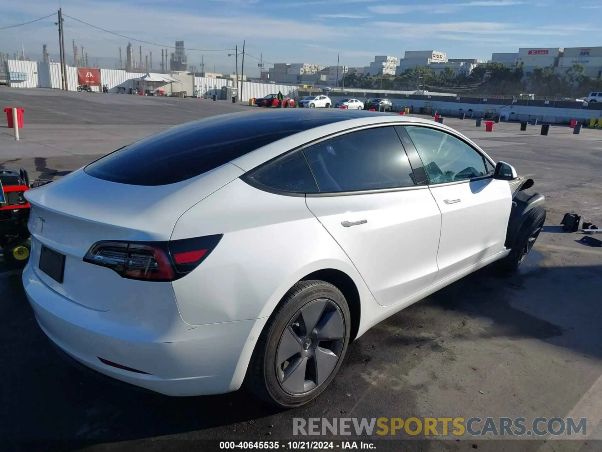 4 fotografías del automóvil dañado 5YJ3E1EA5MF942994 TESLA MODEL 3 2021