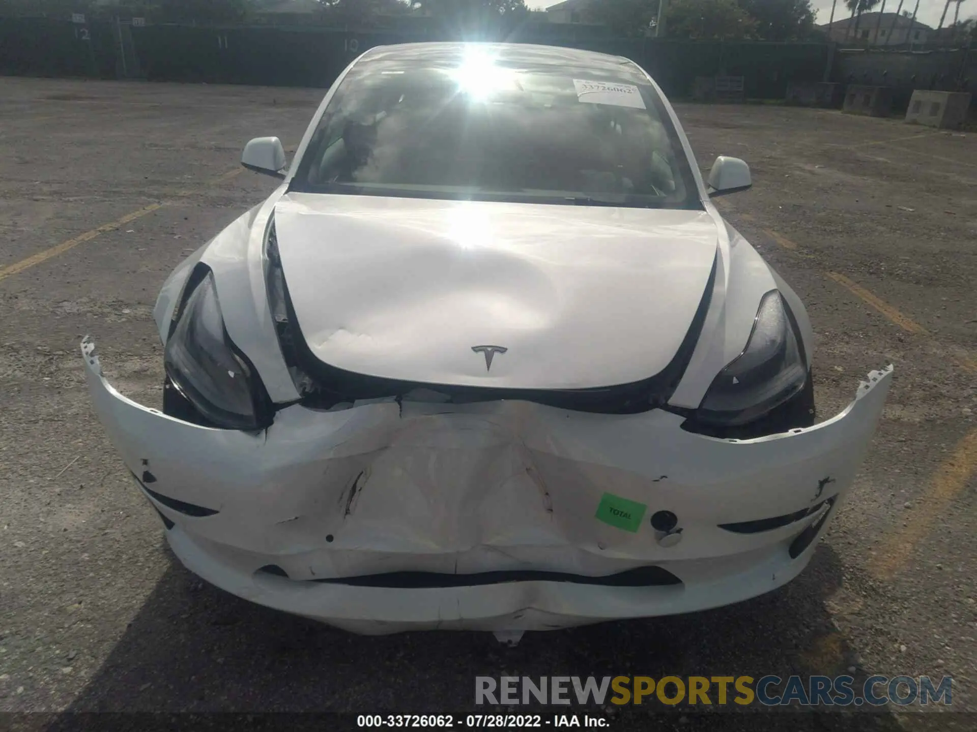 6 fotografías del automóvil dañado 5YJ3E1EA5MF987028 TESLA MODEL 3 2021