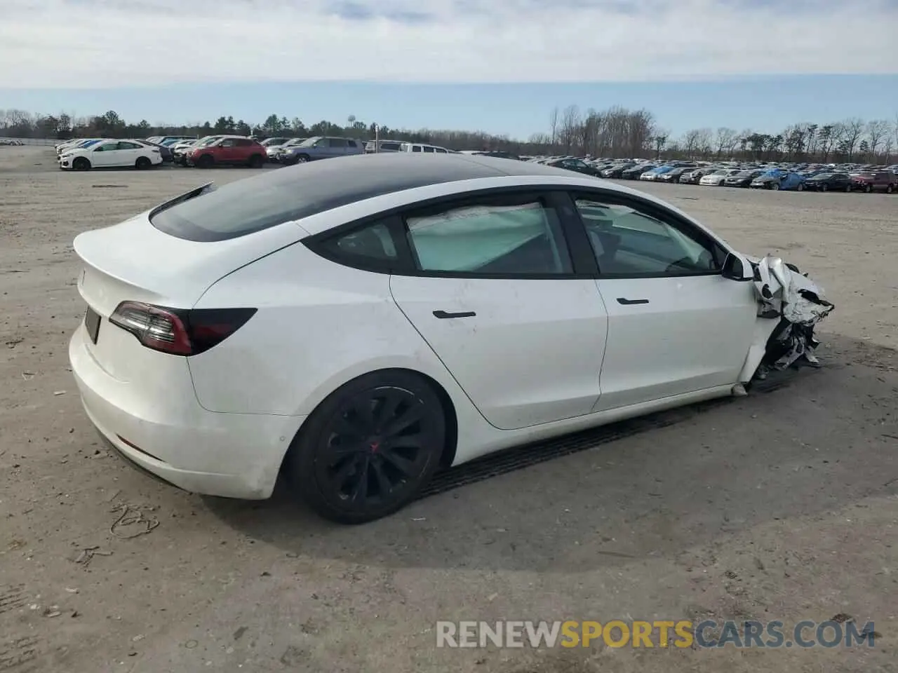 3 fotografías del automóvil dañado 5YJ3E1EA6MF048261 TESLA MODEL 3 2021