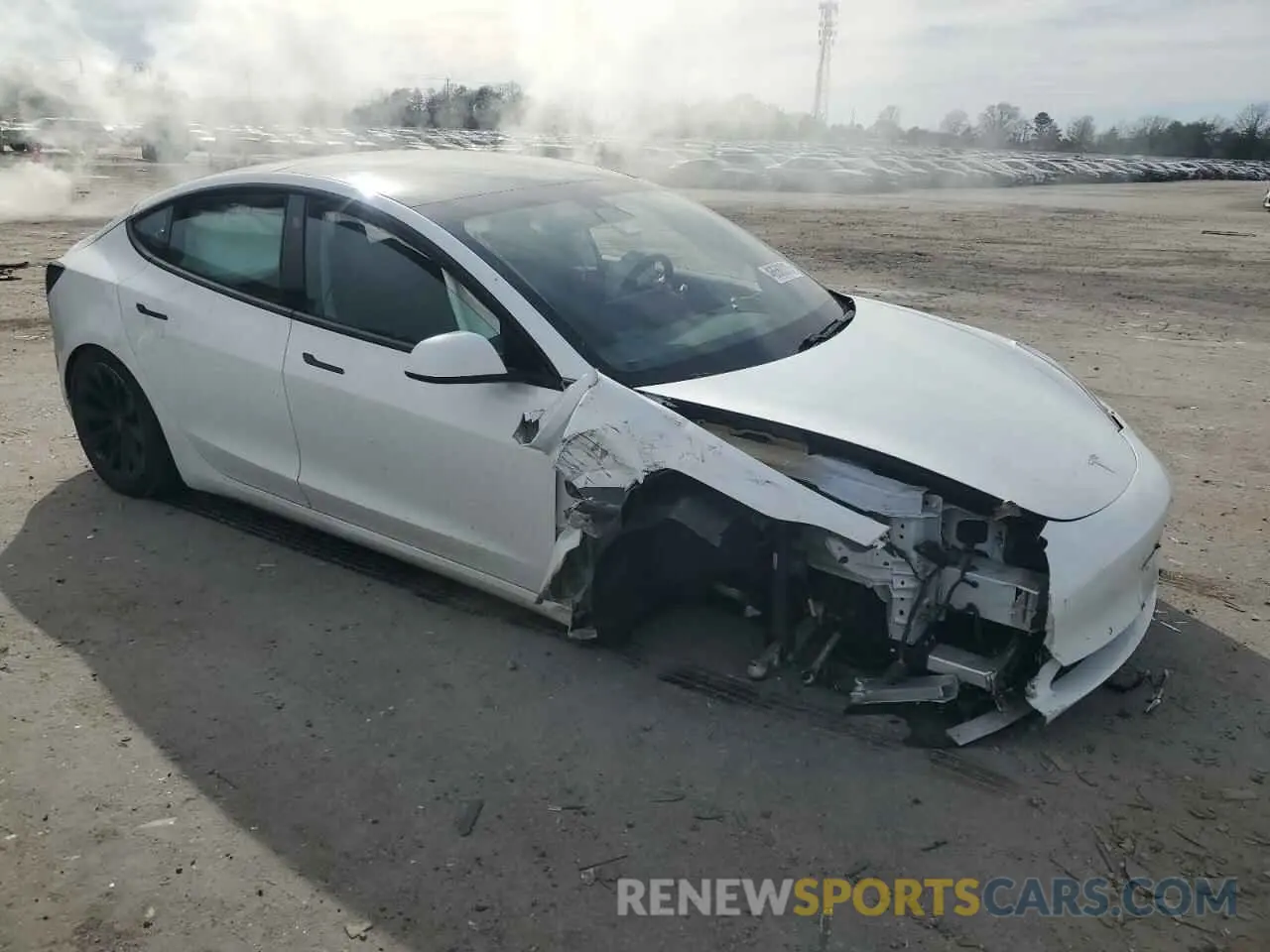 4 fotografías del automóvil dañado 5YJ3E1EA6MF048261 TESLA MODEL 3 2021