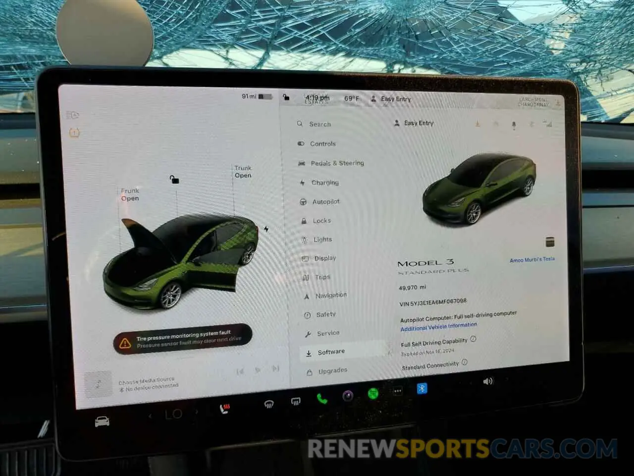 9 fotografías del automóvil dañado 5YJ3E1EA6MF067098 TESLA MODEL 3 2021